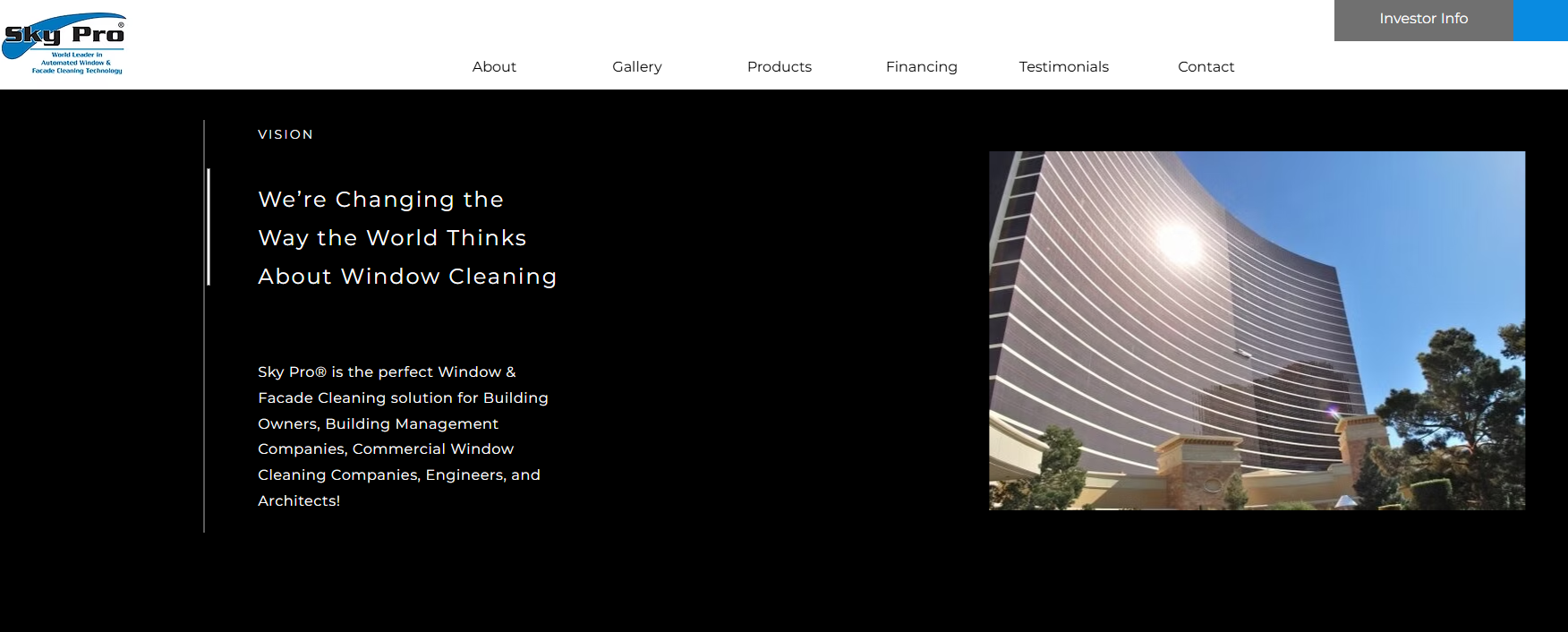 SkyPro window cleaning robot