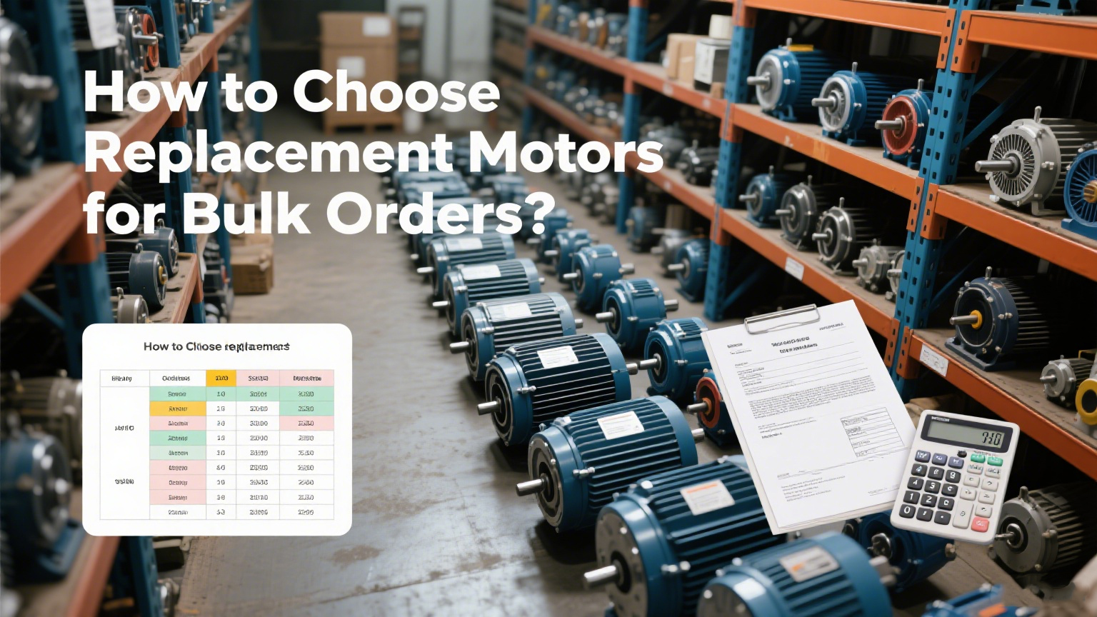 How to Choose Replacement Motors for Bulk Orders?