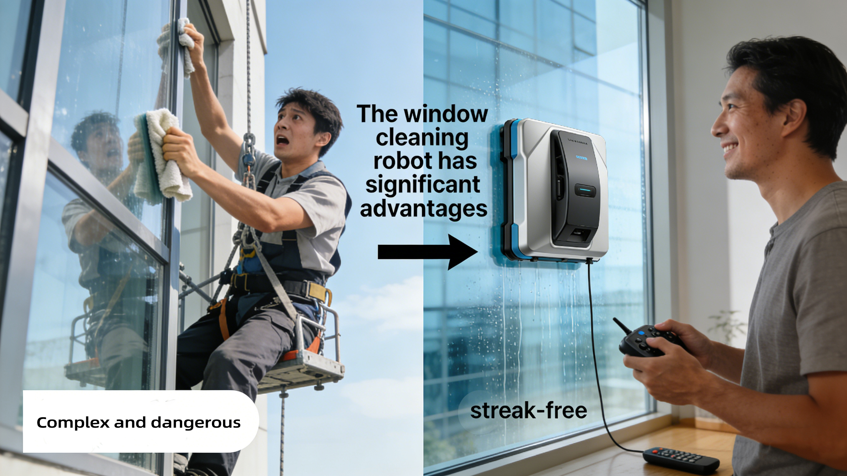 The window cleaning robot has significant advantages