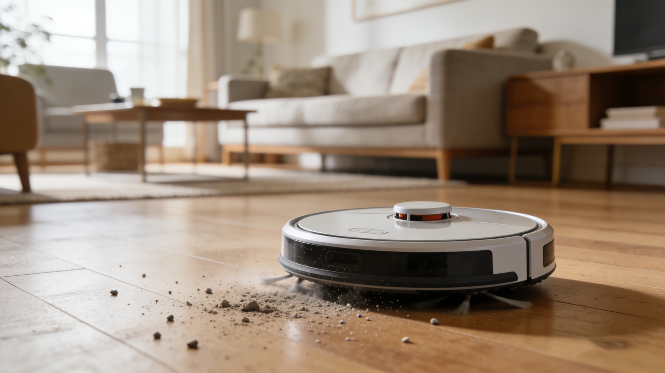 The true appearance of the suction power of the floor cleaning robot