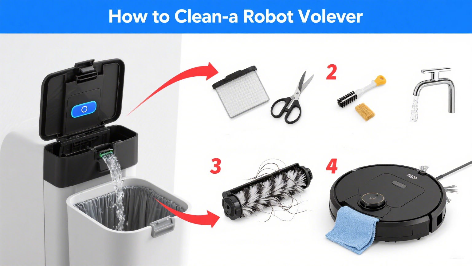 How to clean a robot vacuum cleaner?