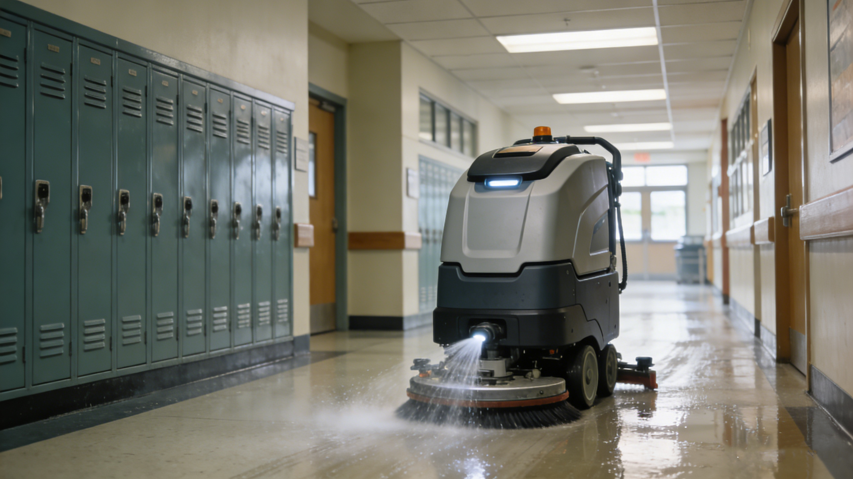 how to use a floor scrubber？